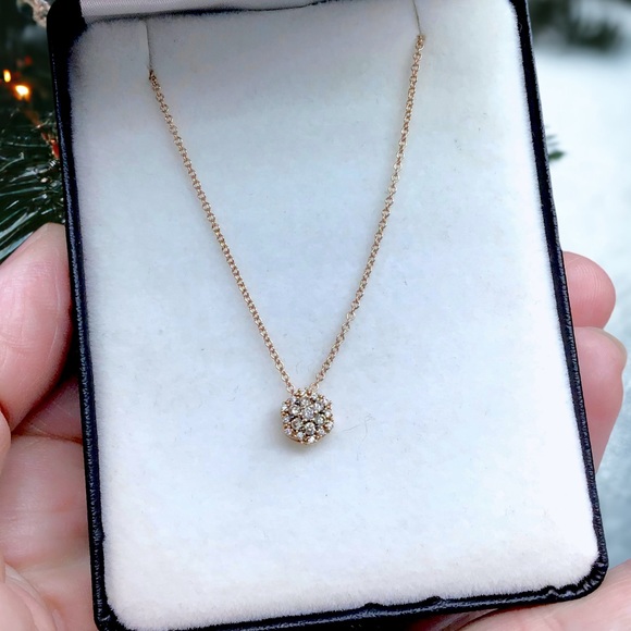 🌺LeVian 14K Rose Gold Diamond Necklace - Picture 2 of 15